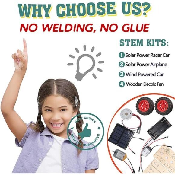 Kids STEM Science Kits Solar Power &‎ Electric Engineering Kit Toys Gifts - Picture 6 of 6